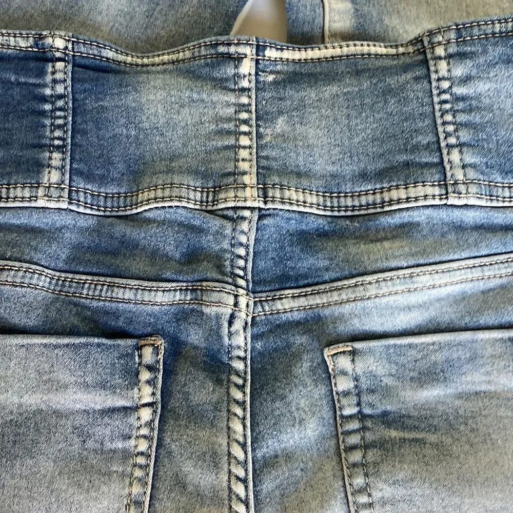 👖High Rise Sculpting Skinny Crop Distressed Jeans Size 9 - Picture 12 of 14